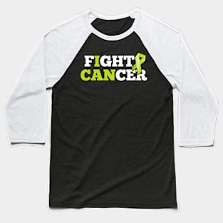 Fight Non-Hodgkin Lymphoma Lime Green Ribbon Baseball T-Shirt